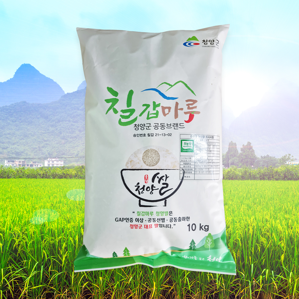 [청양군지역활성화재단]21년 칠갑마루 무농약 청양쌀 10kg(삼광/상)
