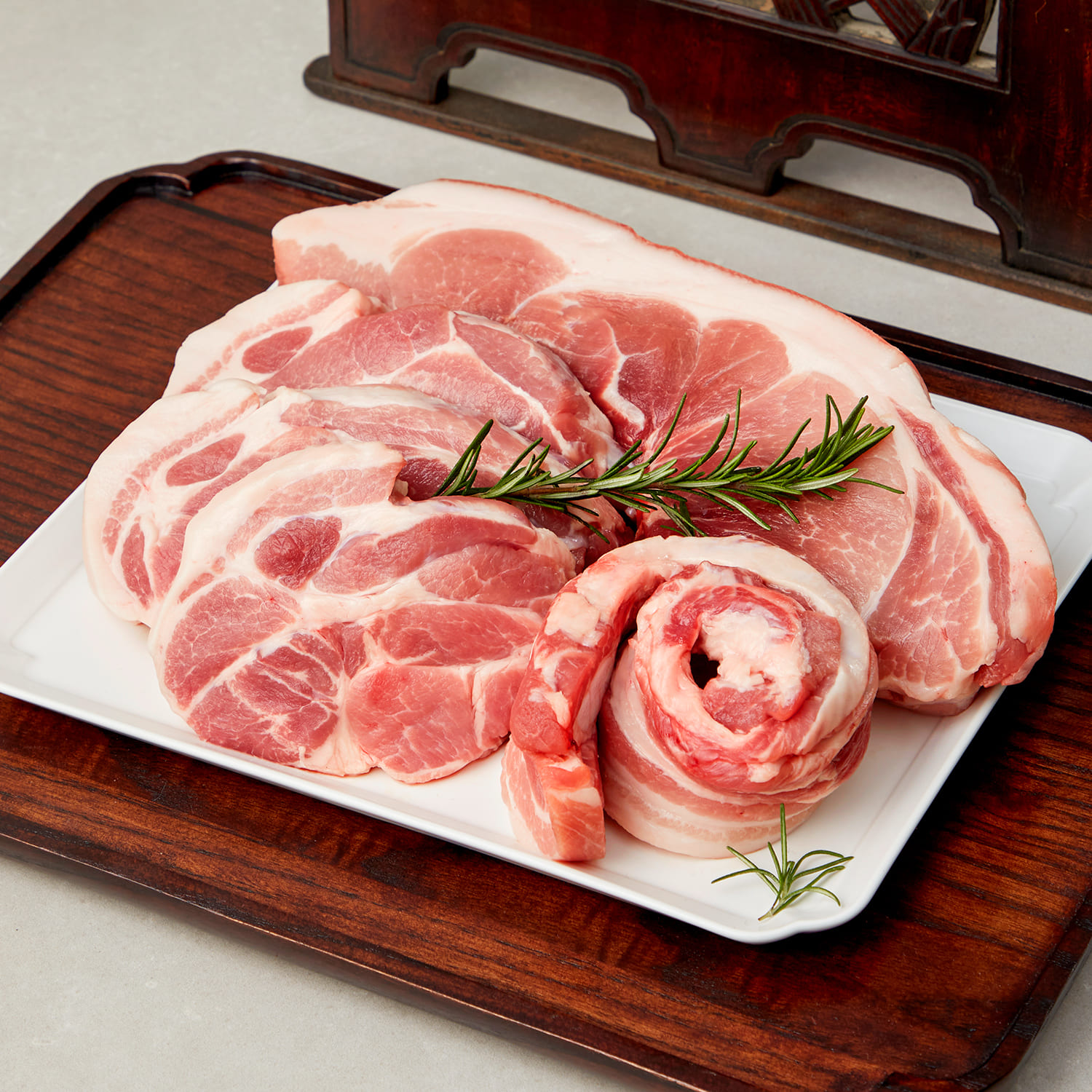 (청양군지역활성화재단)청양더한우 임꺽정 한돈 삼겹살 목살 세트(삼겹살480g/목살550g)