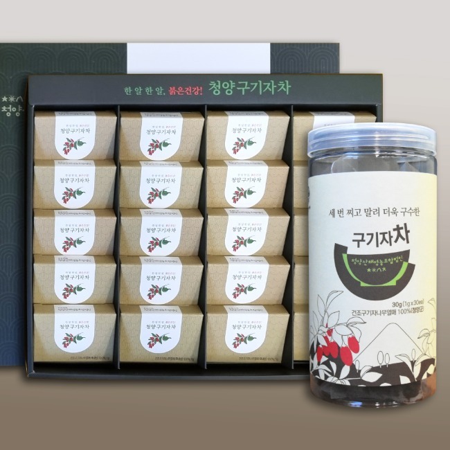 (청양군지역활성화재단) 청양산채 구기자차 캔시머통, 선물세트