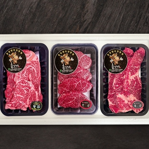(26년 추석)(홍성농협하나로마트) 한우1등급(암소)명품3호세트 1.5kg(등심500g*안심500g*채끝500g)