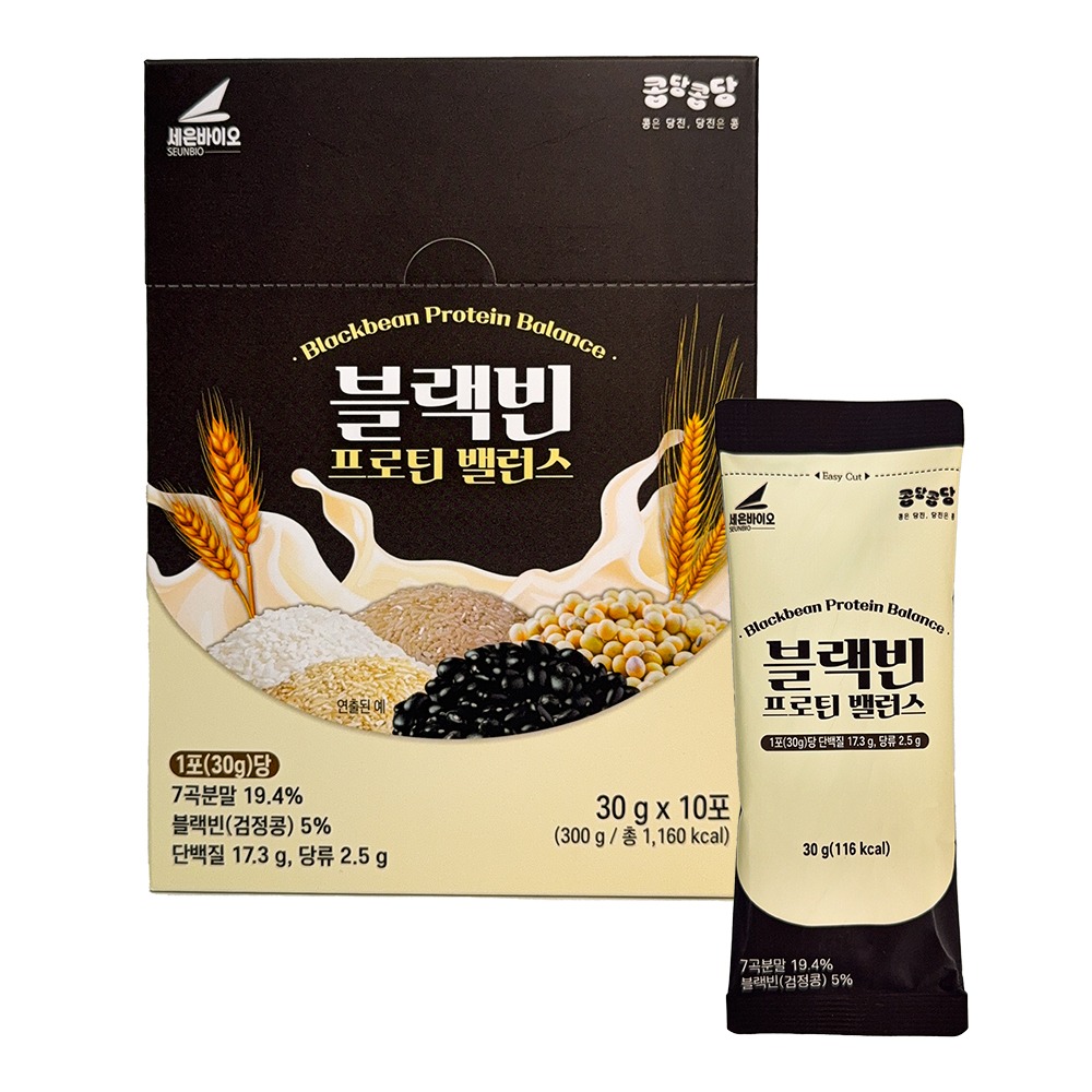 (26년 추석)(세은바이오) 블랙빈 프로틴 밸런스 300g(1박스 10개입)