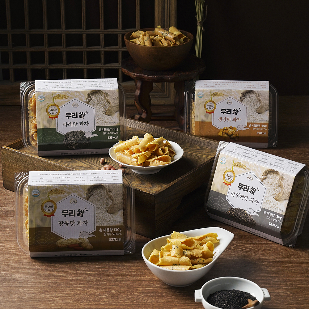 (26년 희망드림)(대성제과) 우리쌀과자선물세트520g(땅콩130g/파래130g/생강130g/검정깨130g)