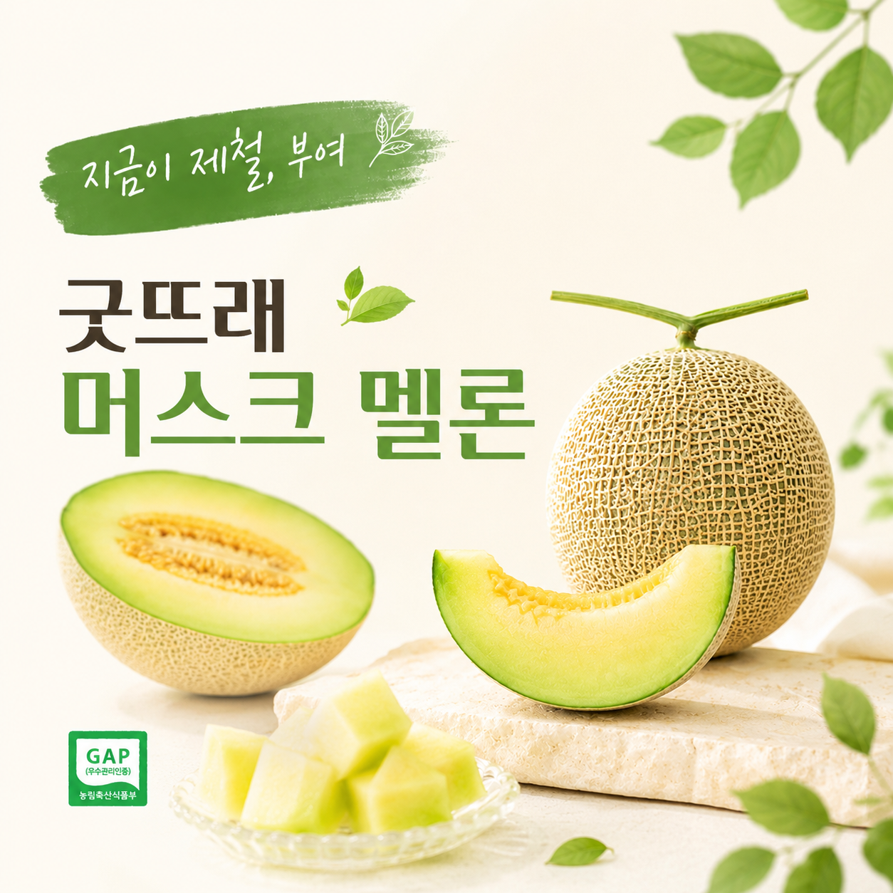 [지금이제철, 부여] 굿뜨래 머스크 멜론(4kg/8kg)